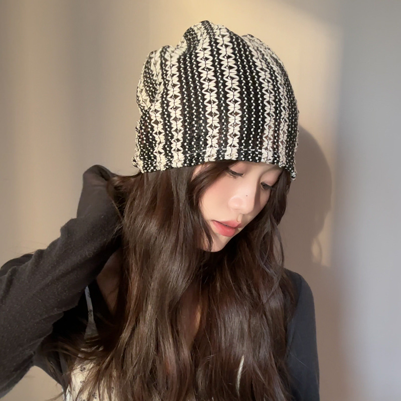 2024 nuevo sombrero de pila vacía de mano para niños y mujeres, sombrero delgado transpirable, sombrero frío, sombrero de estilo literario y versátil, sombrero de cabeza