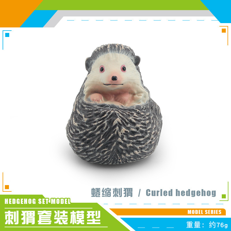 Transfronteriza Amazonas simulación bosque animal erizo modelo robando melón tejón Espina bola erizo ratón estático de escritorio animal de juguete