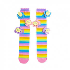 跨境热销卡通袜子潮流彩色亚马逊网红款袜子流行袜3D立体潮袜