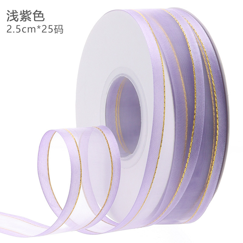 2,5 cm borde ancho hilo de nieve regalo embalaje cinta Ropa Accesorios cinta al por mayor flor embalaje cinta personalización