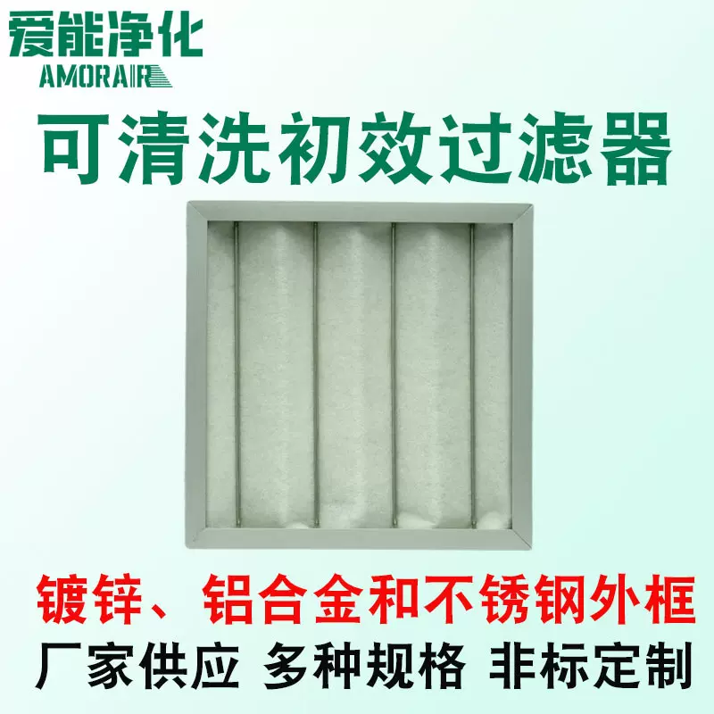 G4可清洗初中效过滤器工业用源头厂家定制空调折叠板式初效过滤器