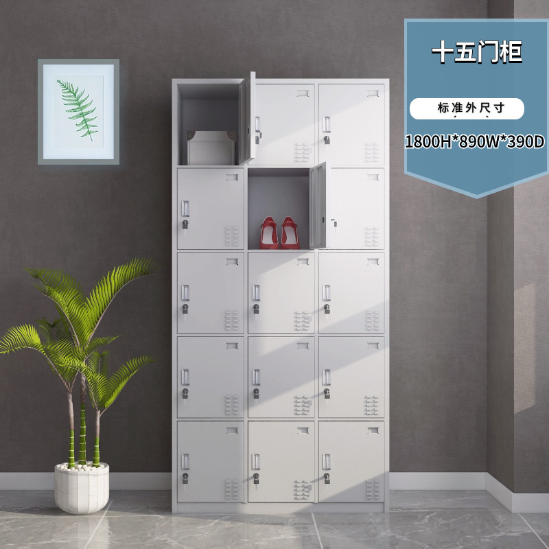 工場用シューズキャビネット、二層式、磁石式、多扉キャビネット、無塵作業場用、40扉、携帯電話キャビネット、電子センサー式ロック、更衣室|undefined