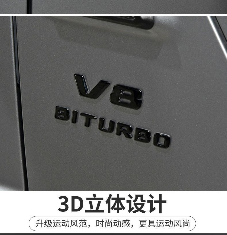 Mercedes-Benz G-Class G500 G350 G550 AMG G63 rear emblem, black warrior emblem, decorative sticker