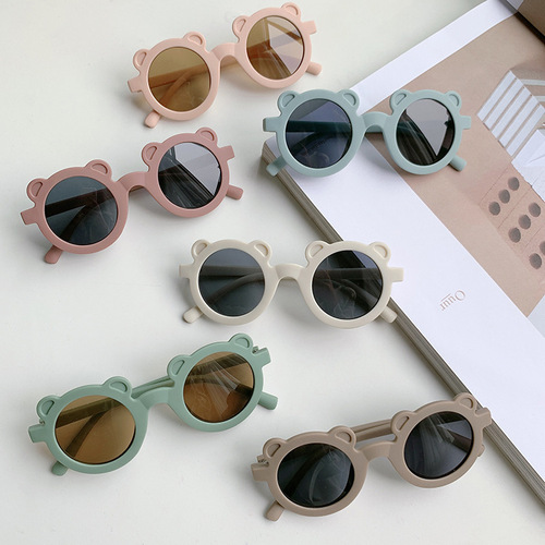 Brown Bear Children's Sunglasses  New Arrival Unisex Baby Sunglasses Trendy Cute Cartoon Style Sunglasses