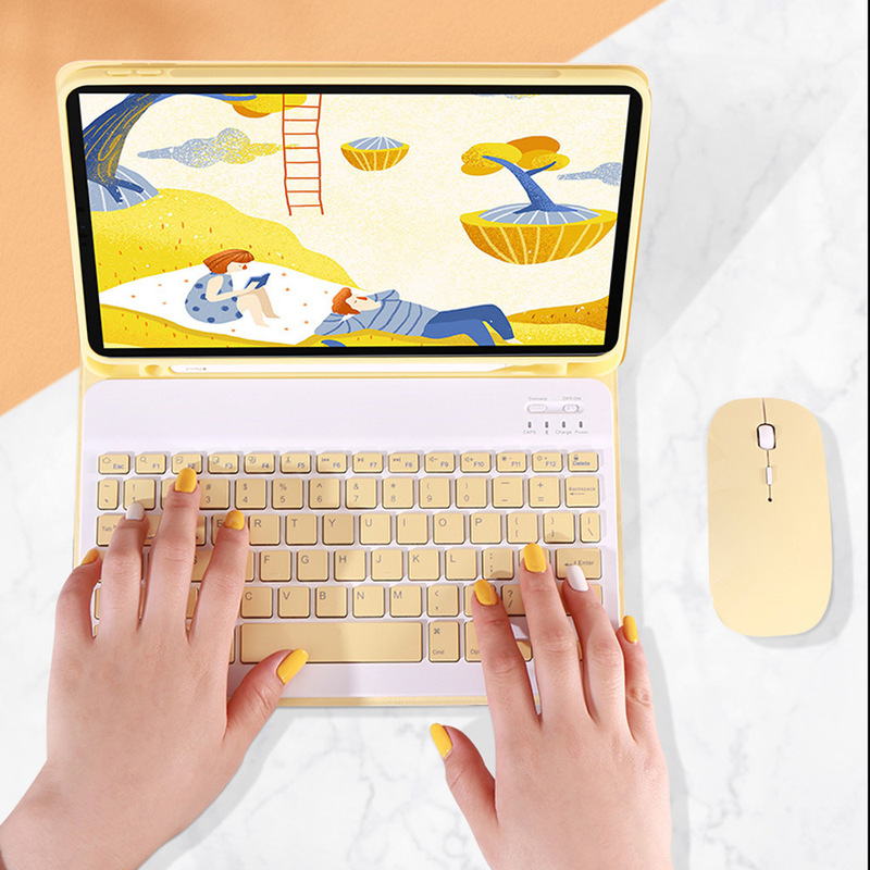 Suitable for 2020ipad Pro11 keyboard protective case 10.2 bluetooth mouse flat leather case 9.7 inch mini