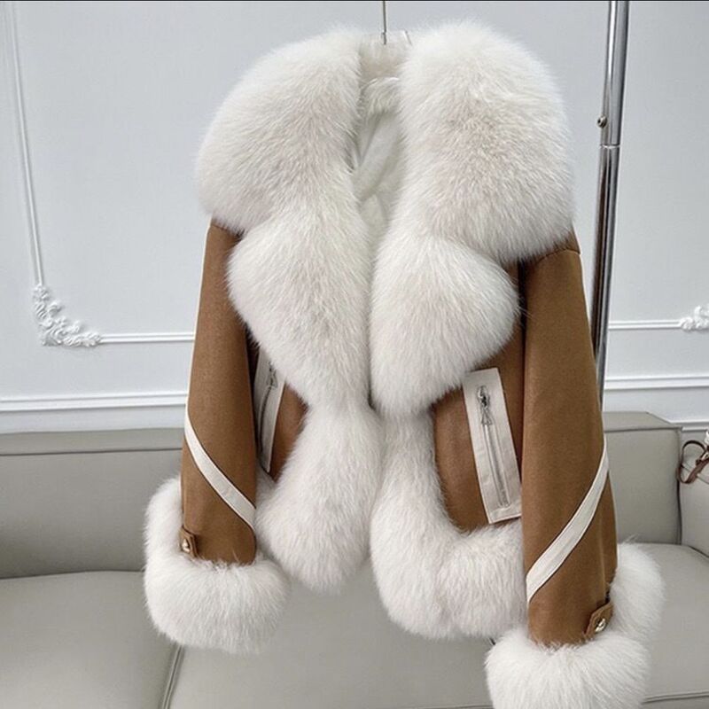 2026 Imitation Fox Fur Coat for Women, Short Style, Autumn and Winter New Model, Padded and Thickened, Fashionable Suede Coat for Young People