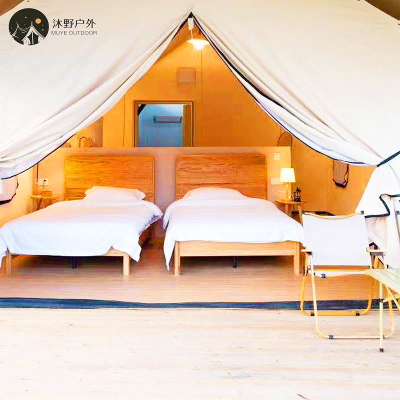Muye al aire libre gran camping tienda lugar escénico vacaciones pareja habitación B & B camping ocio tienda Hotel fabricante