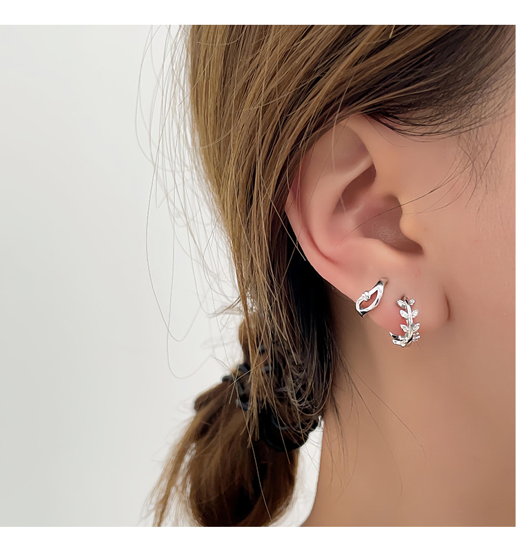 Linglang S925 Sterling Silver Cuff Earrings Dainty Sterling Silver Earrings Trendy Hoop Earrings