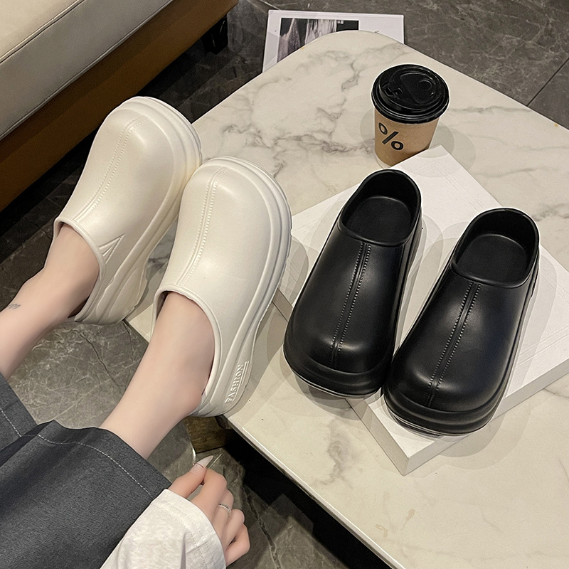 Non-slip universal summer solid color women's slippers platform for…
