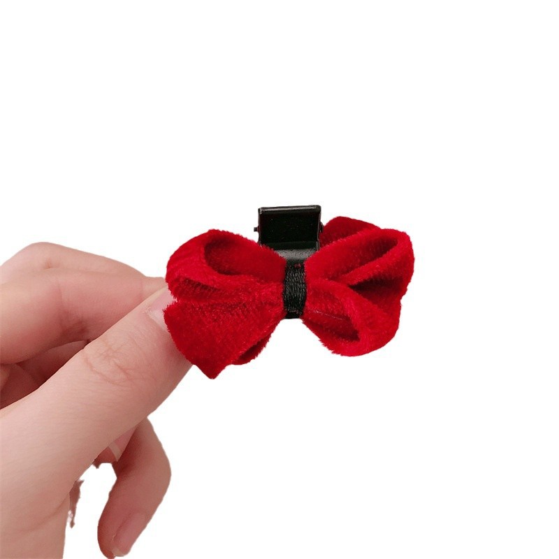 Clip de arco de seda coreana de dos caras, clips de cabello de princesa de alto nivel, cabeza trasera, clip de tiburón