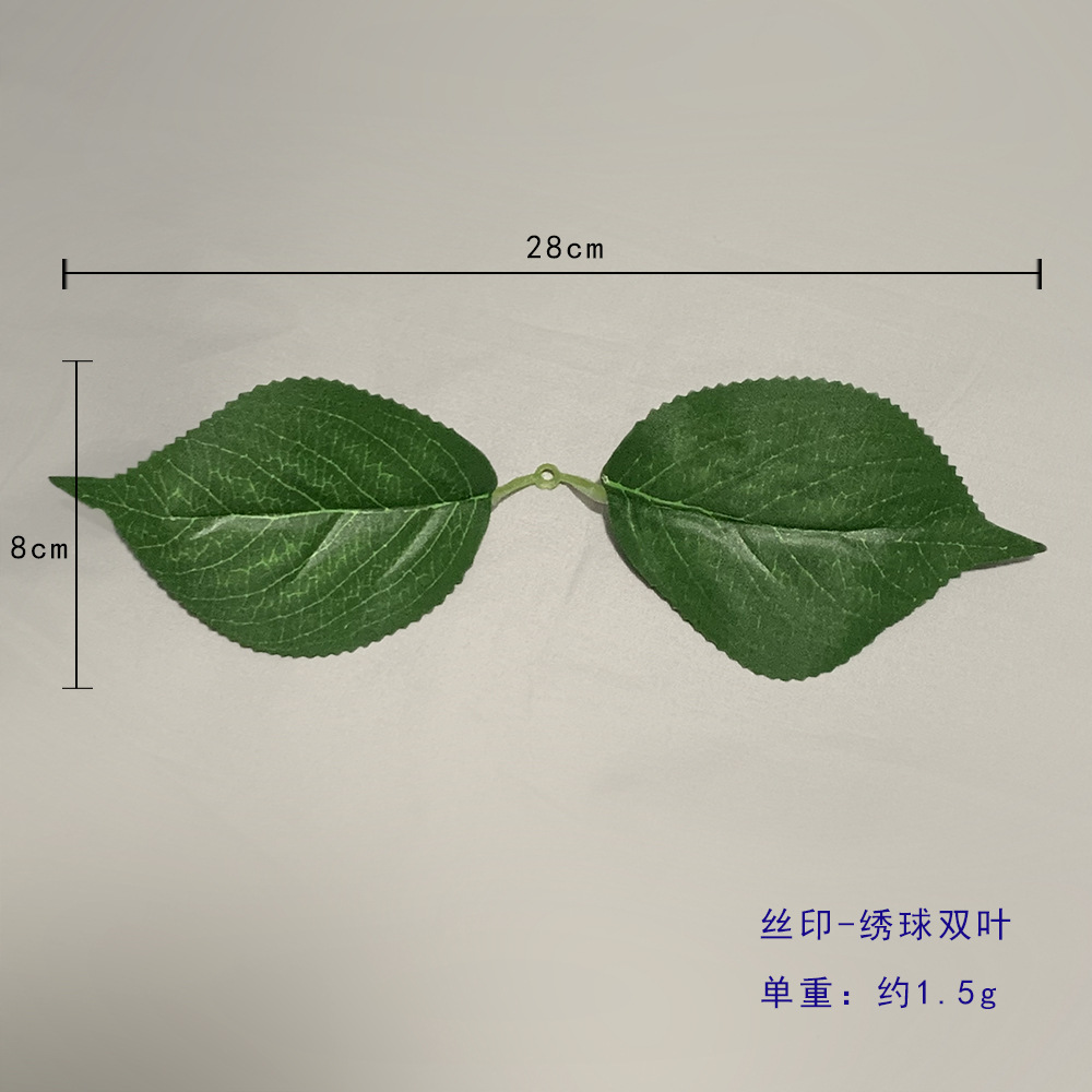 수국 이중 잎