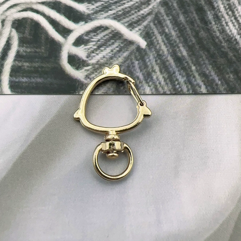 Small bell, rotating keychain, metal accessory with accessories handmade