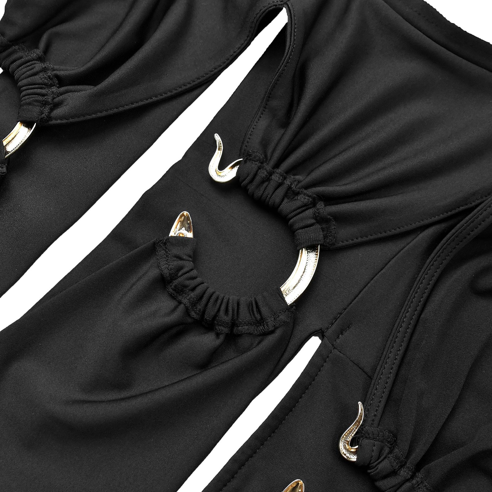Women Wear Solid Color Slim Fit Sexy Slit Maxi Dress