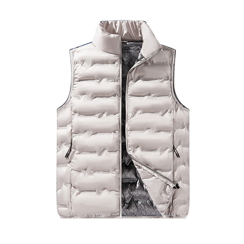 Chaqueta de plumón sin mangas al aire libre invierno de trabajo chaleco de hombro de grafeno chaleco de plumón de hombre personalizado image 7