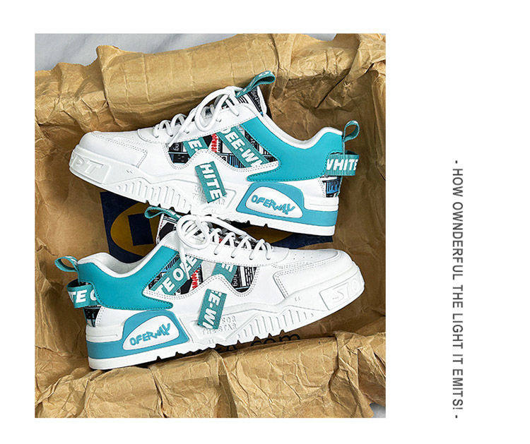 Giày thể thao nam màu trắng thoáng khí đế dày phong cách Hàn, giày sneaker đa năng thắt dây — E161 trắng đen, Màu Kaki E161 chi tiết 11