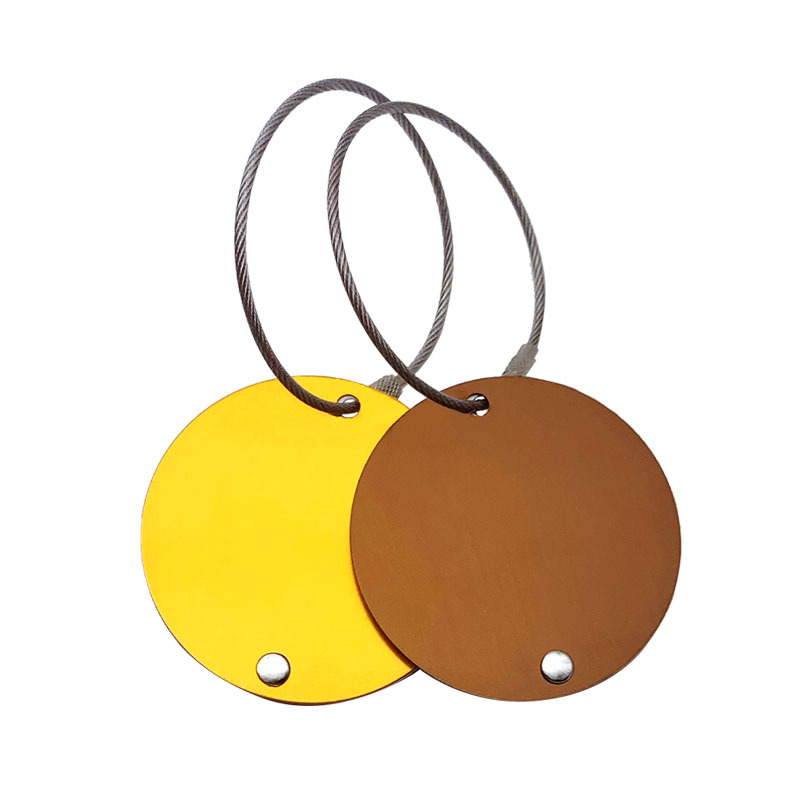 Manufacturer Supplies Round Metal Luggage Tags, Luggage Boarding Tags, Aluminum Alloy Airplane Luggage Tags
