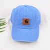 Leather Label Carhartt Washed Baseball Cap-Blue