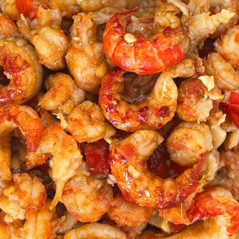 香辣原味蒜蓉虾尾酱去壳小龙虾尾虾仁肉拌面拌饭酱下饭菜开盖即食|undefined