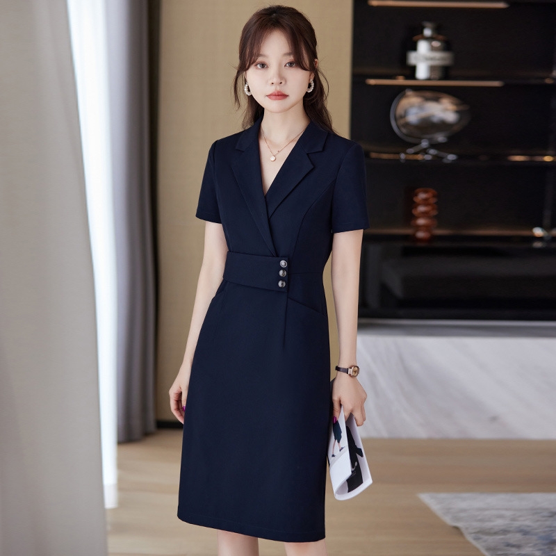 Blue professional summer dress
