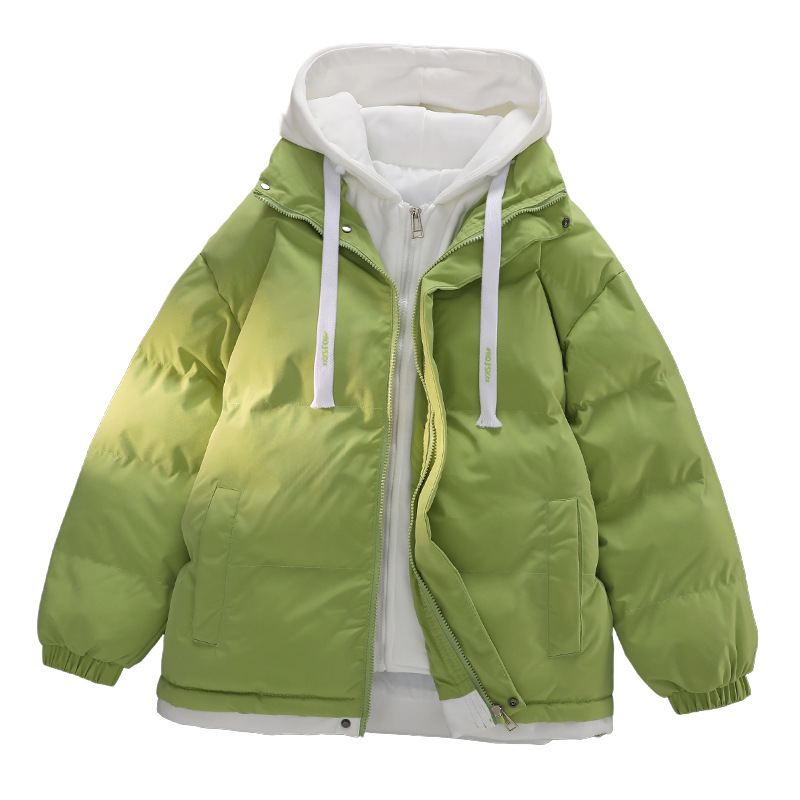 Fake Two Piece Men's Spring New Fashion Brand Jacket ins Autumn and Winter Thickened Down Cotton_voghion.com
