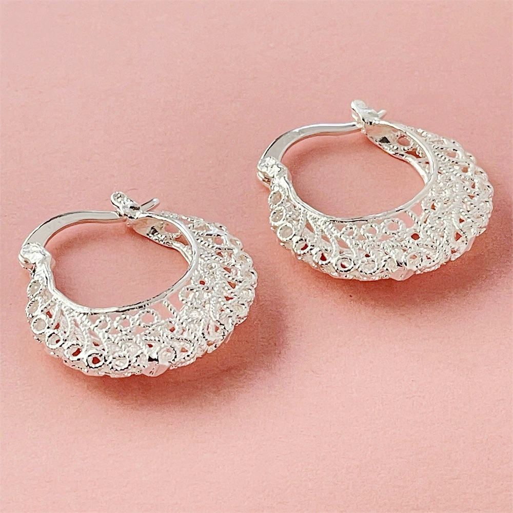 Медно-серебряное украшение, серьги, 2,2×2 см,