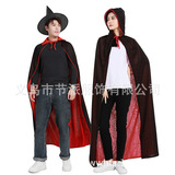 Черный плащ для детей и взрослых, xэллоуин