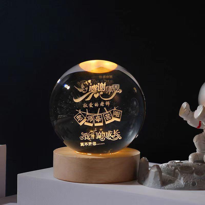 Cielo estrellado luminoso bola de cristal decoración Sol Galaxy Regalo de Cumpleaños luz de la noche regalo del Día de San Valentín de Navidad