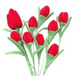 新品成品郁金香花束扭扭棒教师节礼物送老师仿真花摆件配饰花卉