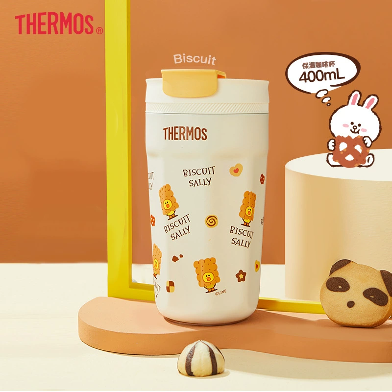 Термокружка (Thermos) серия «Biscuit» — портативная 350–520 мл, дизайн Line Friends