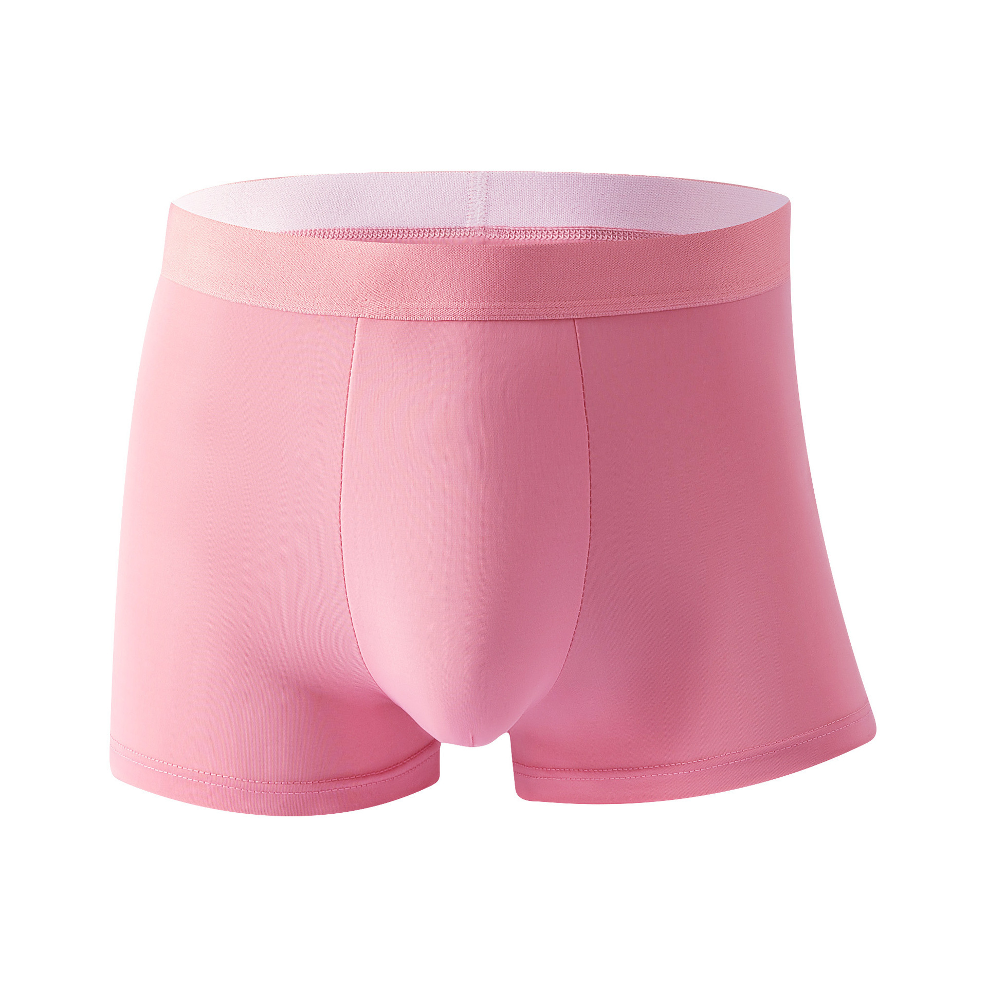 Ropa interior de hombre de seda de hielo verano fresco transpirable sin costuras antibacteriano deportes absorbente de sudor color sólido más tamaño ropa interior de hombre al por mayor