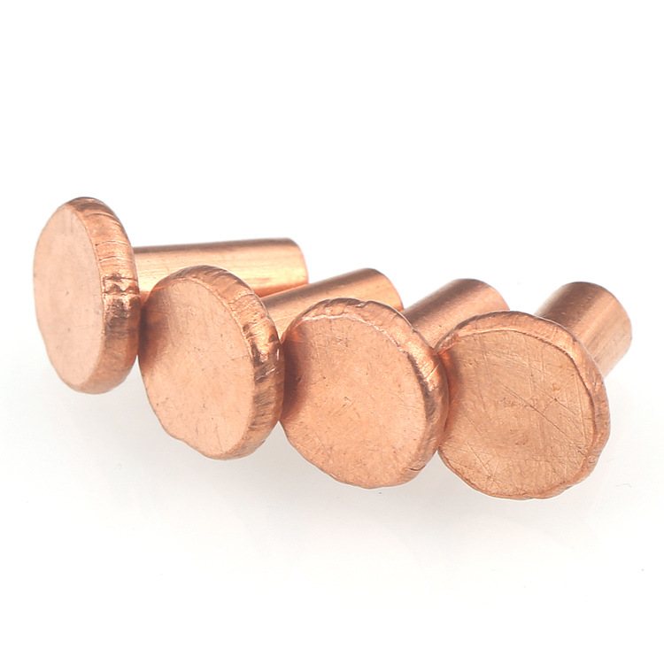 m2m2.5m3m4m5m6 copper flat head solid shank rivets wholesale price