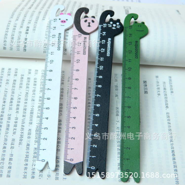 Cartoon wooden cute ruler for students