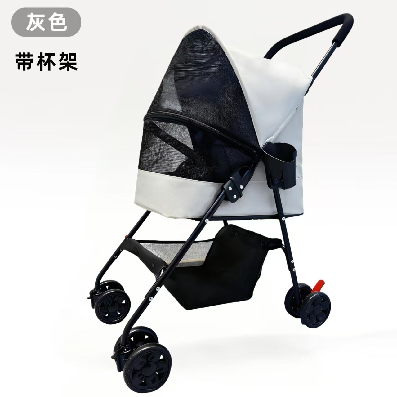 Cochecito Plegable para Mascotas de Metal, Plegable, para Exteriores