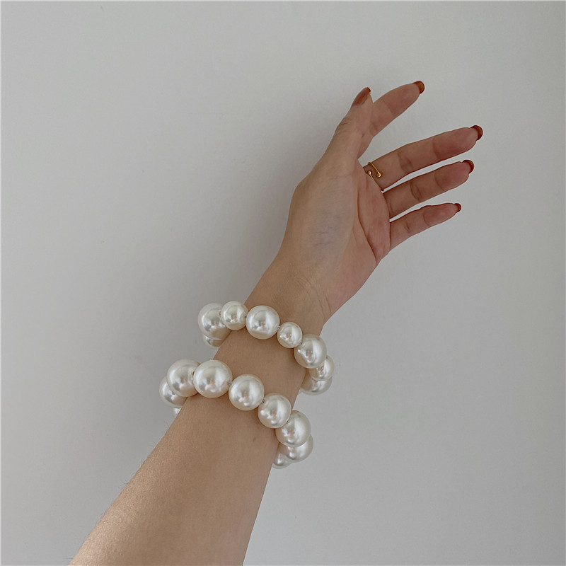 Women's Simple Style Classic Style Round Artificial Pearl Beaded Hair Tie display picture 1