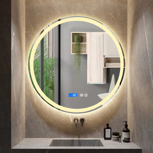 智能镜子卫生浴室洗手间led灯发光触控除雾三色化妆工程定 制低价