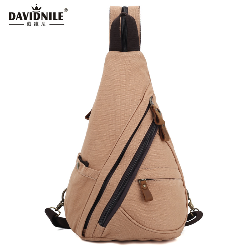 2022 nuevo bolso transfronterizo de los hombres moda lienzo de moda bolso de pecho de los hombres bolso de mensajero del hombro ocasional viaje Mochila pequeña