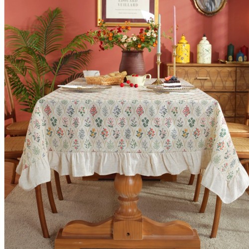 Lexuan Show tablecloth ins style French party rectangular tablecloth hotel dormitory ruffled photo tablecloth manufacturer