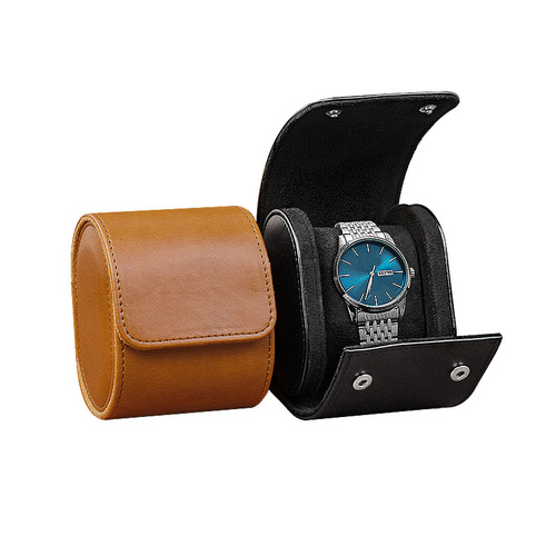 Leather Watch Storage Box, Household Dustproof, Sewn PU Retro Portable High-End Watch Protection Display Box, Wholesale