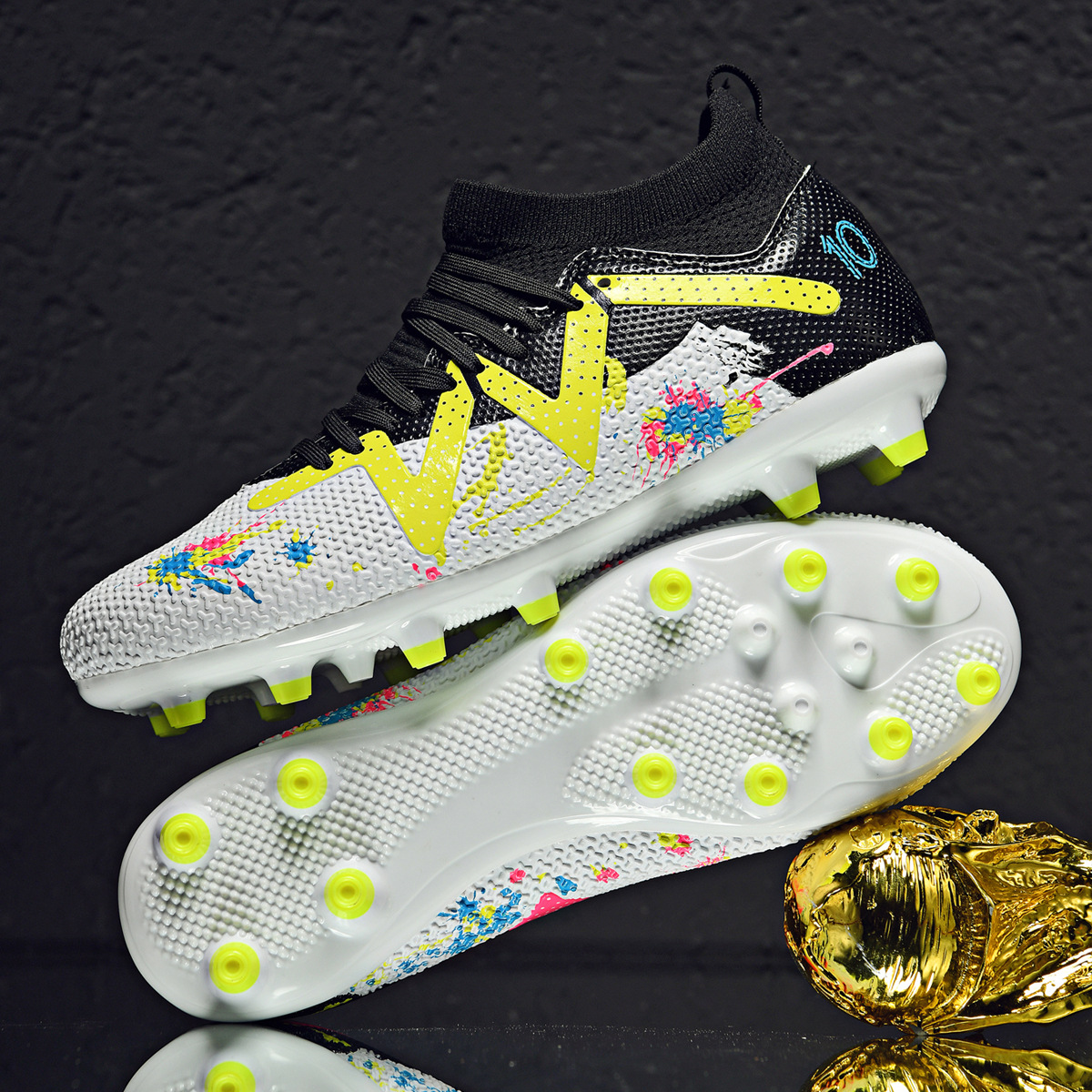 ShoeGlobe Scarpe da calcio transfrontaliere AG lunghe TF con punte rotte alte per uomo e donna, vendita diretta all'ingrosso_voghion.com