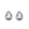 Fashionable classic zirconium, earrings, accessory, European style, internet celebrity, simple and elegant design, wholesale