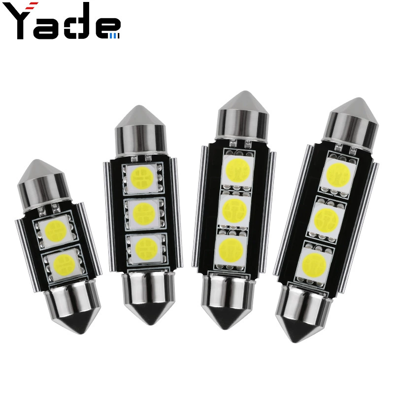 Yade Автомобильный светодиодный светильник на крыше cnabus бесступенчатое декодирование двойной наконечник 5050 3smd лампа для чтения свет номерного знака