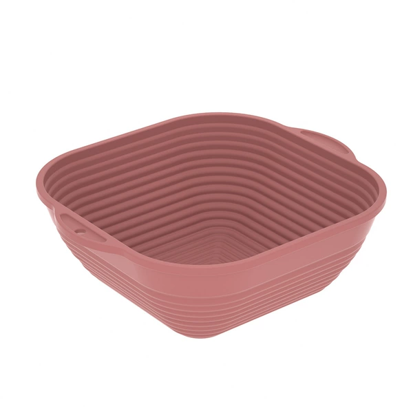 Square bread basket pink