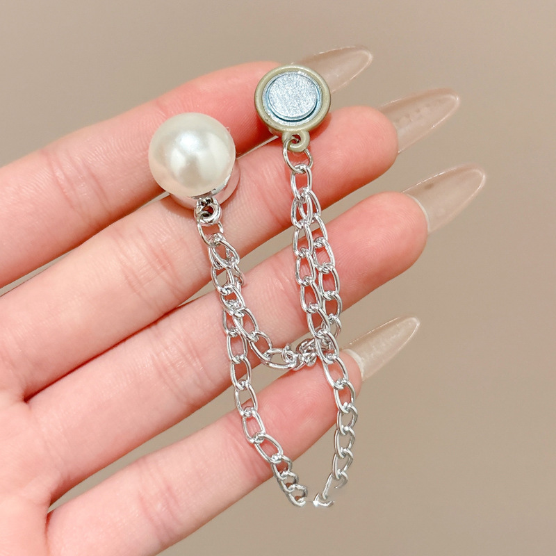 Pantalones, pantalones, artefacto anti-trapeador, pantalones anchos, mangas cortas, hebilla de succión magnética fija, decoración de botones de ajuste sin perforaciones