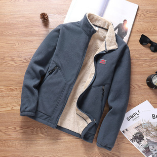 Polare Fleece Coat Spring Autumn and Winter Fleece-Lined Thickened Outdoor Fleece Coat Warm Cardigan Sweater Rushing Coat Liner