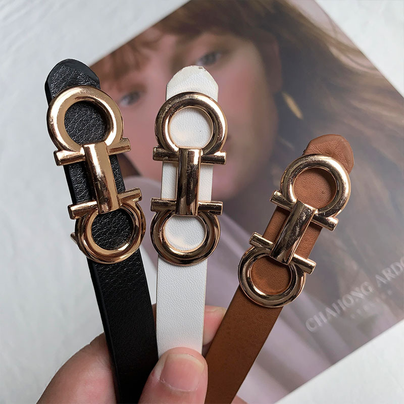 Wholesale Hollow Metal Buckle Knotted Thin Belt Nihaojewelry display picture 6