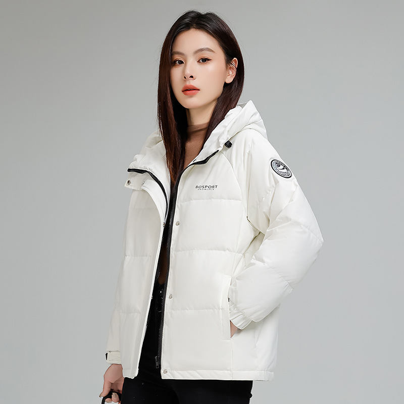 Down Jacket Women's 2025 Autumn and Winter High-End Short Thickeneded Korean Style Versatile Loose Warm Duck down Jacket for Small People