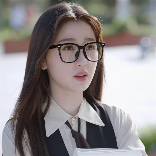 Large frame slimming glasses for women without makeup, black frame anti-blue light radiation Internet celebrity myopia glasses frame ins trend
