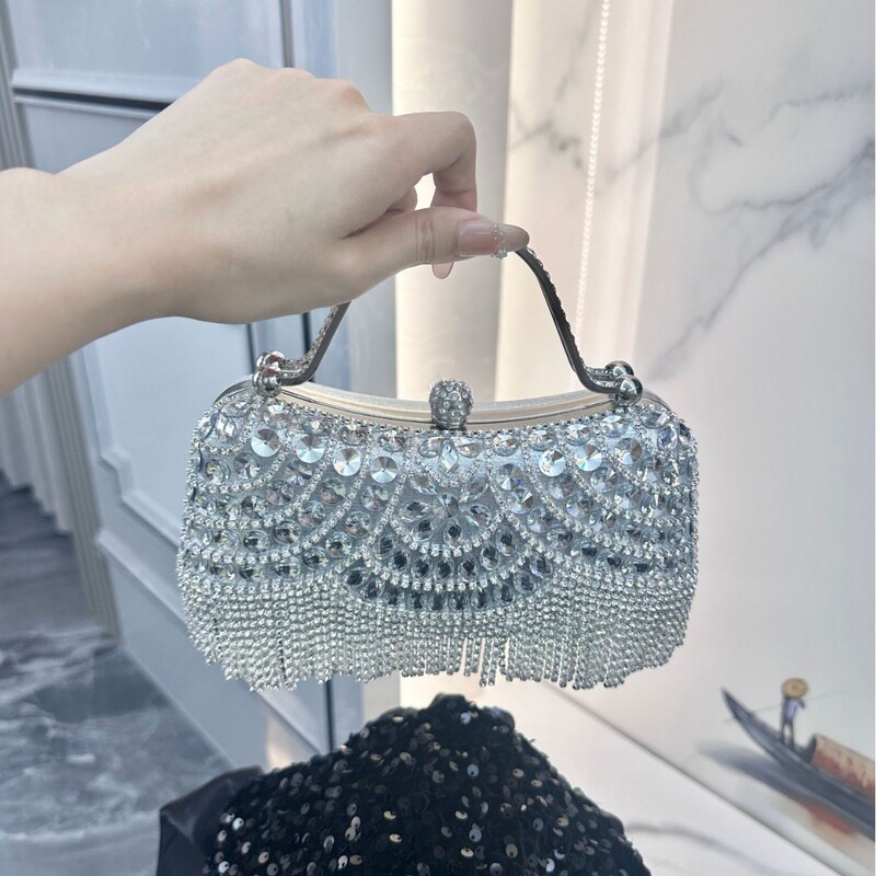 New Cross-Border Fashion Simple Evening Bag, Shoulder Crossbody Evening Bag, Birthday Wedding Banquet Clutch Bag