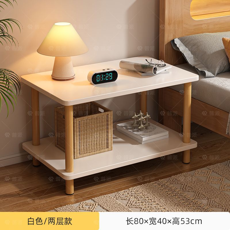 Mesita de noche Mesita de noche simple y moderna, dormitorio de alquiler, borde estrecho, estante de almacenamiento de almacenamiento, mesita de noche