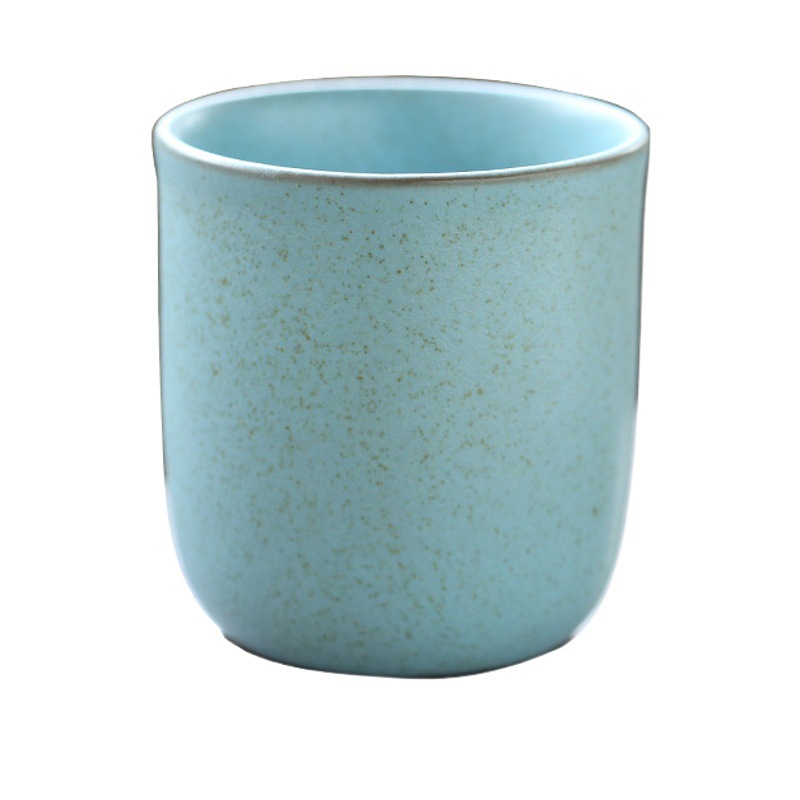 Taza de té de cerámica Estilo nórdico mate fresco esmalte de cerámica plana taza de café taza de té estufa taza de té de hielo taza individual